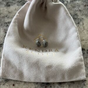 Kendra Scott Glittering Silver Earrings